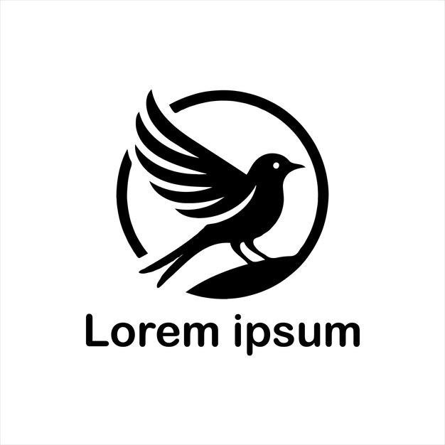 un diseño de logotipo de pájaro