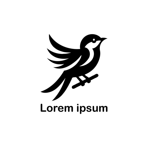 diseño de logotipo de pájaro