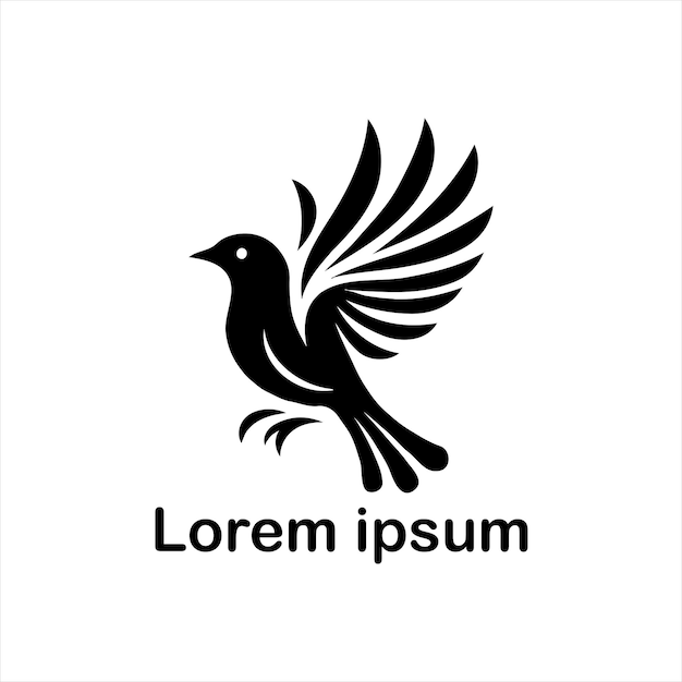 un diseño de logotipo de pájaro