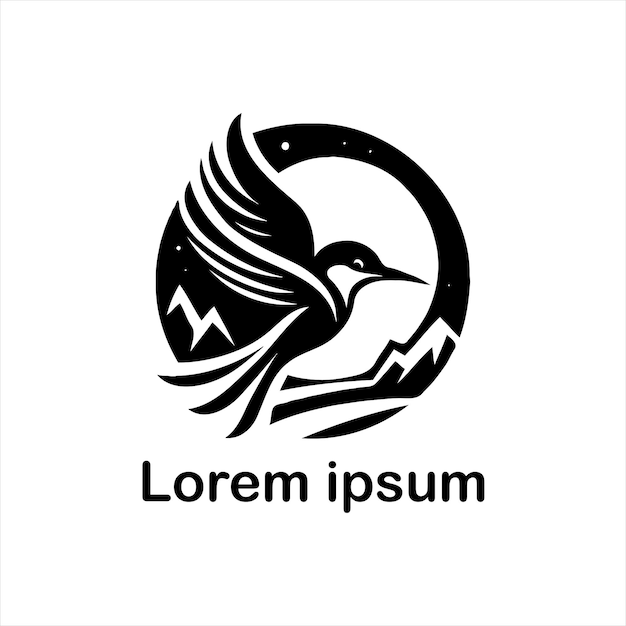 un diseño de logotipo de pájaro