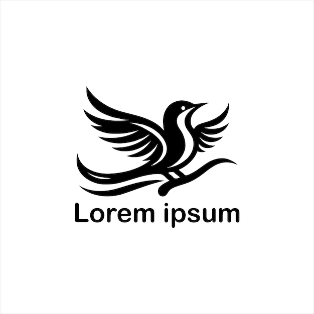 un diseño de logotipo de pájaro