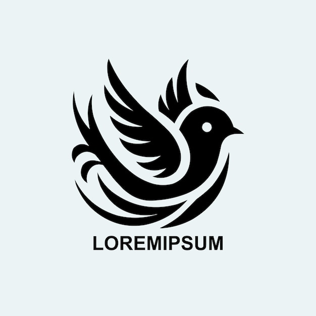 Un diseño de logotipo de pájaro