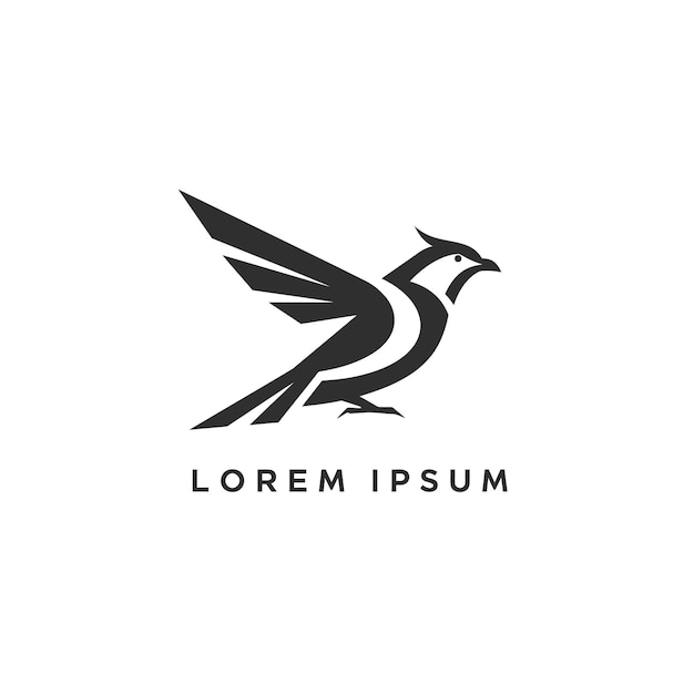Diseño de logotipo de pájaro
