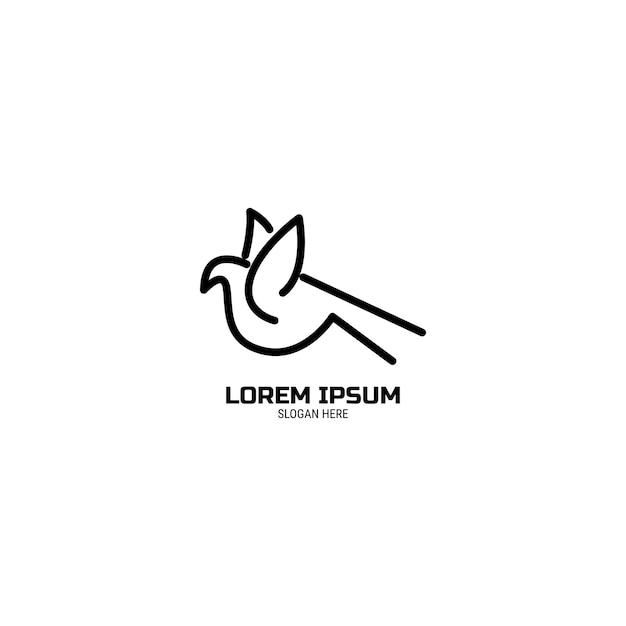 Diseño de logotipo de pájaro