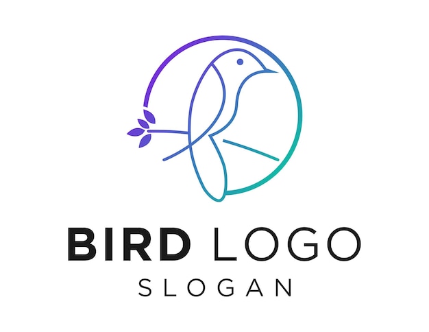 Diseño de logotipo de pájaro