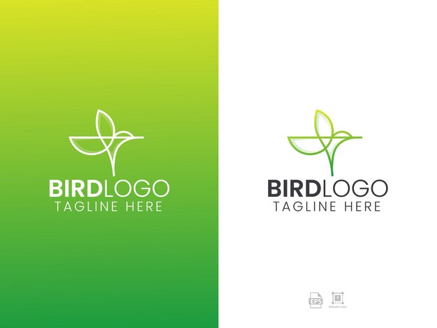 Diseño de logotipo de pájaro