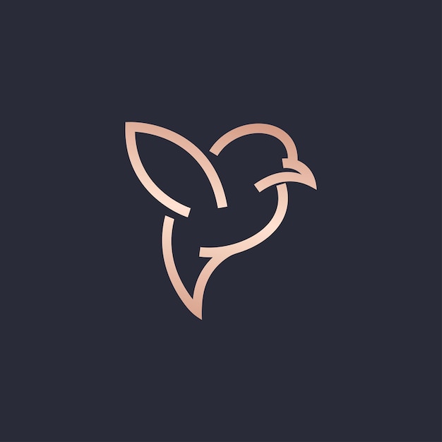 Diseño de logotipo de pájaro