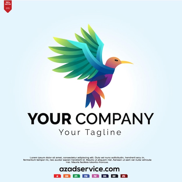 Diseño de logotipo de pájaro
