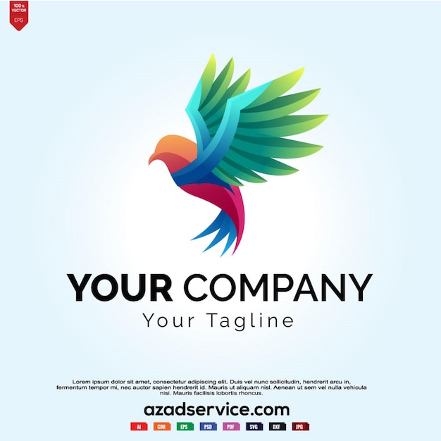 Diseño de logotipo de pájaro