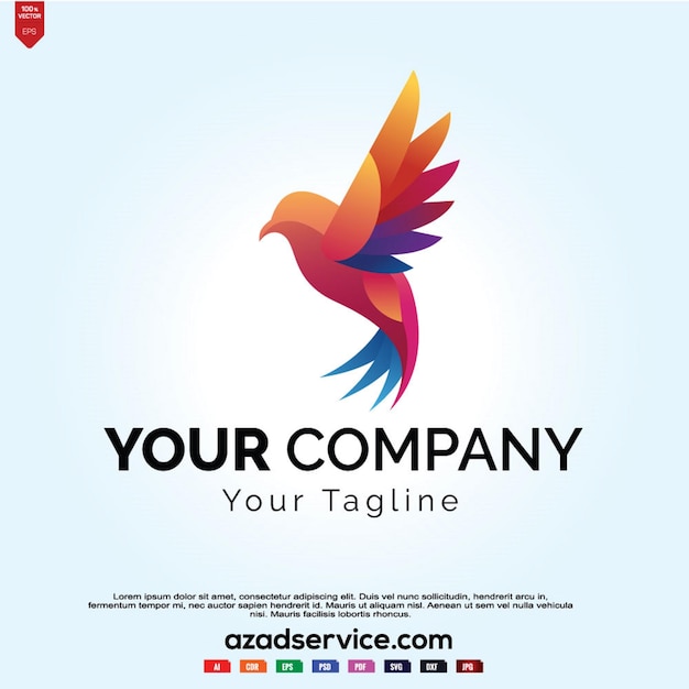 Diseño de logotipo de pájaro