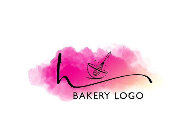Diseño de logotipo de panadería Logotipo de batidor Logotipo de horneado Logotipo de comida Logotipo de panadería Logotipo de pastelería Logotipo de pastelería