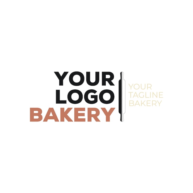 Diseño de logotipo panadería tipografía simple texto e icono logotipo panadería