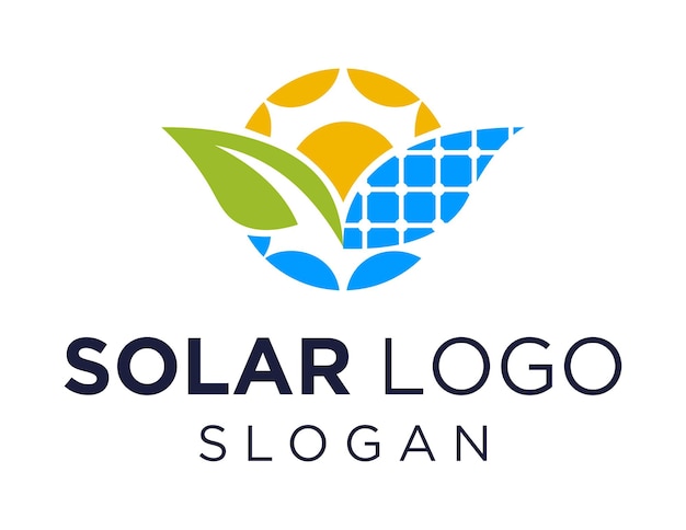 Diseño de logotipo de panel solar