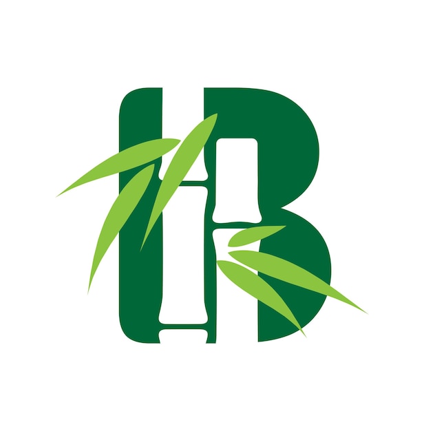 Diseño de logotipo de pantalla de tipografía de bambú