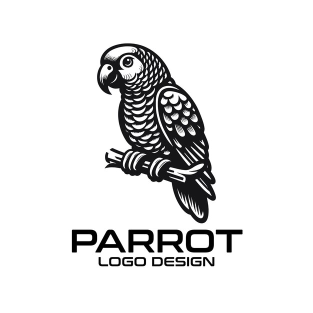 Diseño del logotipo de Parrot Vector