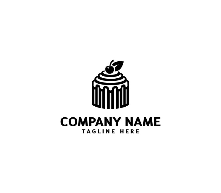 Diseño de logotipo de pastel abstract vectorial Logotipo de pastil de cumpleaños Logotipo de tortilla dulce Logotipo de panadería Logotipo de tienda de pasteles