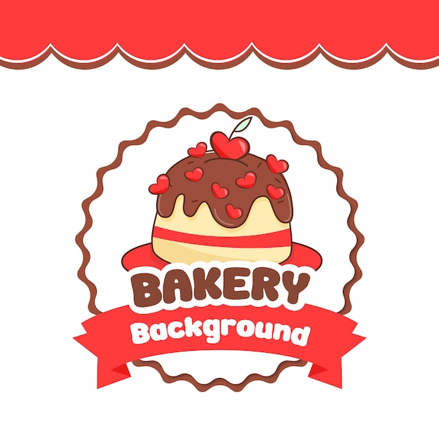 diseño de logotipo de pastel Vector