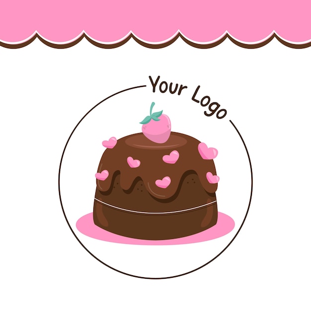 Diseño de logotipo de pastel Vector