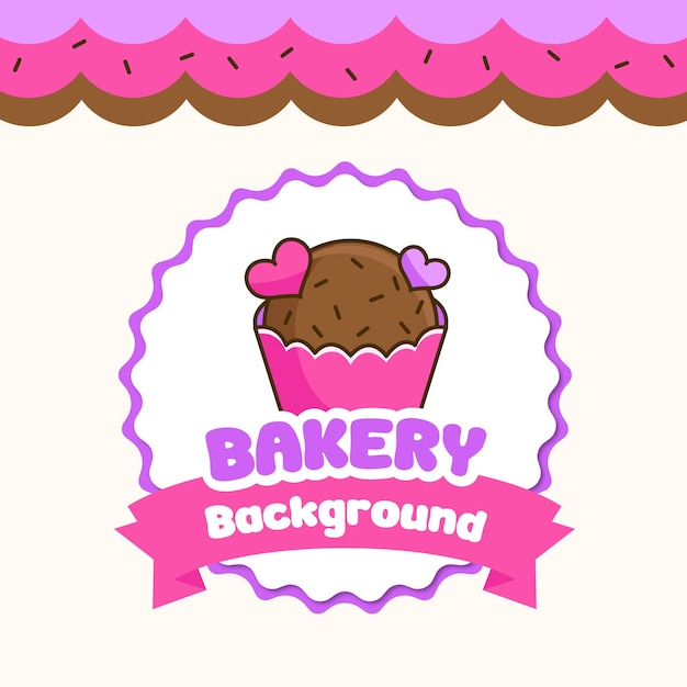 El diseño del logotipo de la pastelera Vector Bakery
