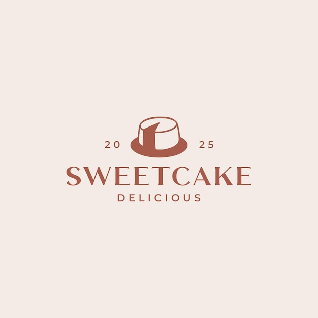 Diseño del logotipo de la pastelería minimalista dibujado a mano