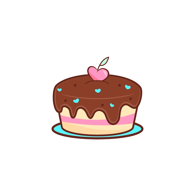 Diseño de logotipo de pasteles deliciosos Vector