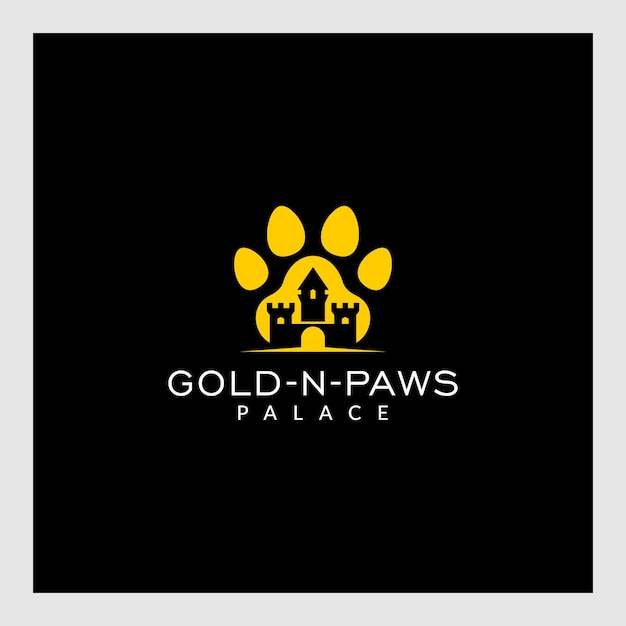 diseño de logotipo de pata de perro