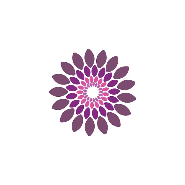 Diseño de logotipo de patrón floral colorido