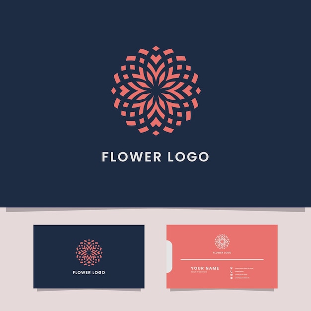 Diseño de logotipo de patrón de flores