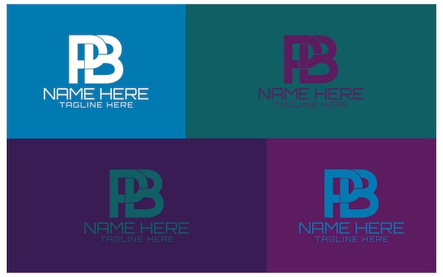 Diseño del logotipo PB Logotipo de las iniciales P y B