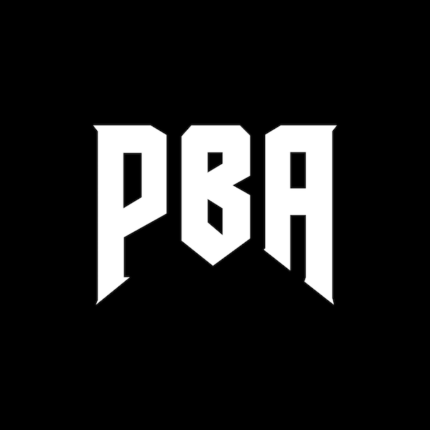 Diseño de logotipo PBA para una empresa de tecnología PBA diseño de logotipo combinación de colores blanco y negro PBA logo PBA vector PBA diseño PBA icono PBA alfabeto PBA tipografía diseño del logotipo