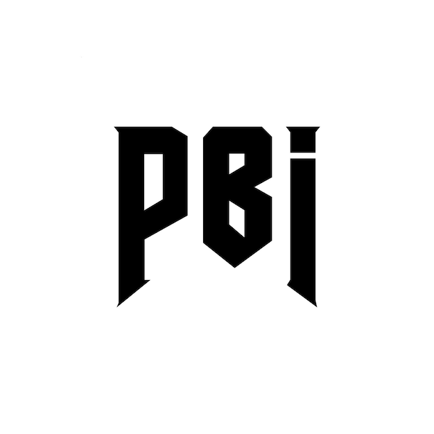 Diseño de logotipo de PBI para una empresa tecnológica PBI diseño de logotipo PBI combinación de colores blanco y negro PBI logo PBI vector PBI diseño PBI icono PBI alfabeto PBI tipografía diseño del logotipo