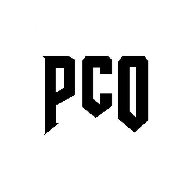 Diseño de logotipo de PCO para una empresa de tecnología PCO diseño de logotipo PCO combinación de colores blanco y negro PCO logo PCO vector PCO diseño PCO icono PCO alfabeto PCO tipografía diseño del logotipo