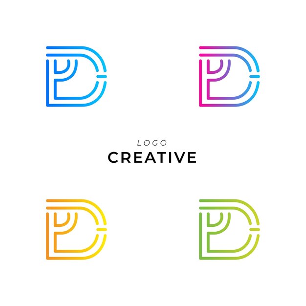 Diseño de logotipo de PD Creative Latter Diseño de Logotipo de Logotipo Creativo Logotipo de la Compañía Logotipo de marca