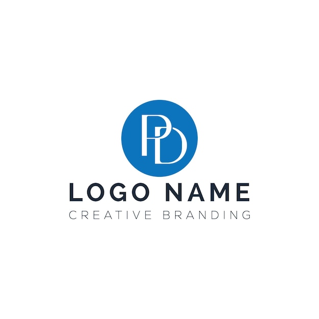 Diseño del logotipo de PD - marca creativa