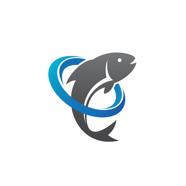 Vector diseño del logotipo de los peces