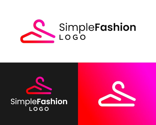 Vector diseño del logotipo de las perchas de ropa de moda con la letra s