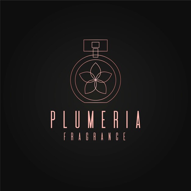 Diseño de logotipo de perfume floral de lujo