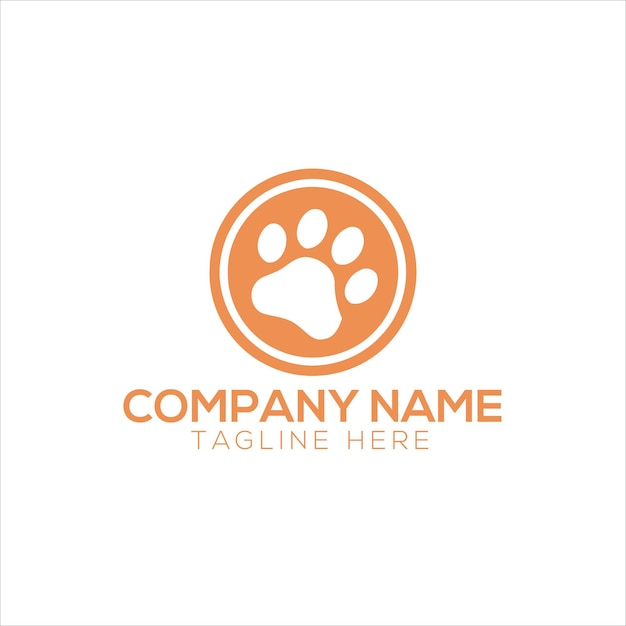 diseño de logotipo de perro y gato cuidado de mascotas concepto de estilo lineal blanco
