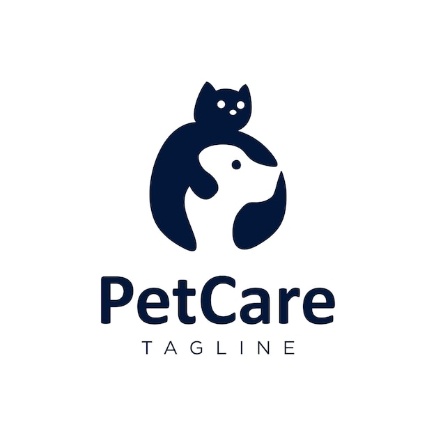 Diseño de logotipo de perro y gato para tienda de mascotas