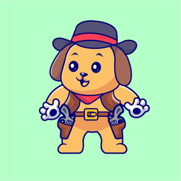 diseño del logotipo del perro vaquero