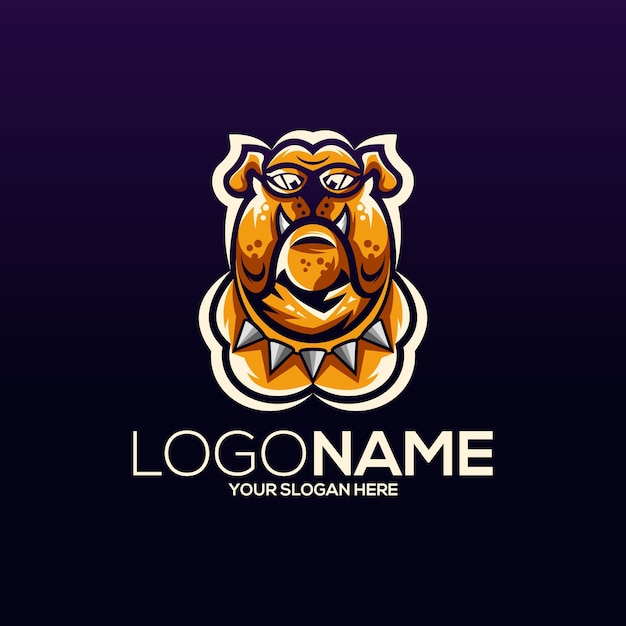 Vector diseño de logotipo de perro