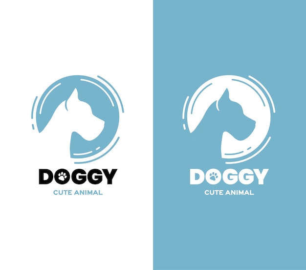 Un diseño de logotipo de perro