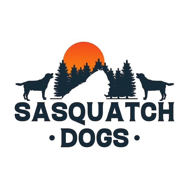 Diseño de logotipo de perros Sasquatch