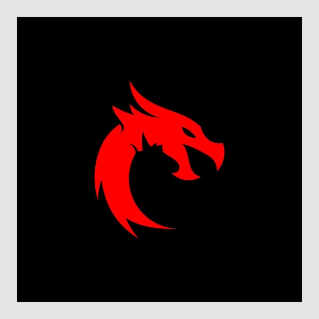 diseño de logotipo de personaje de cabeza de dragón