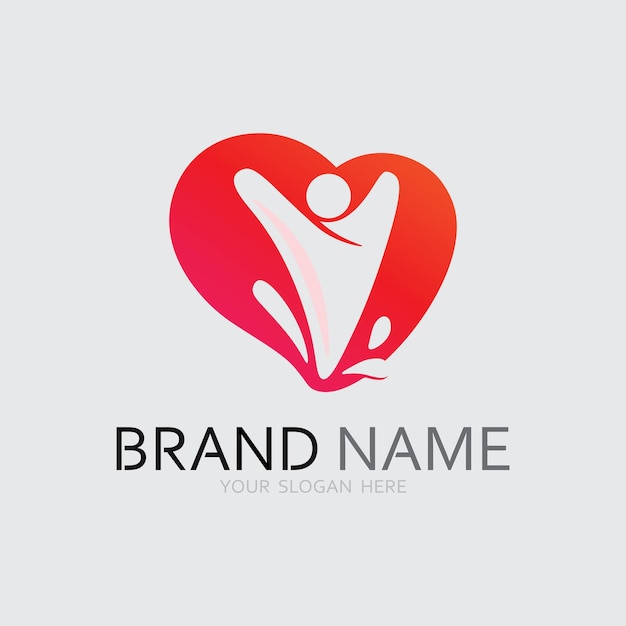Diseño de logotipo de personas abstractas gente divertida gente sana deporte comunidad personas símbolo vector ilustración