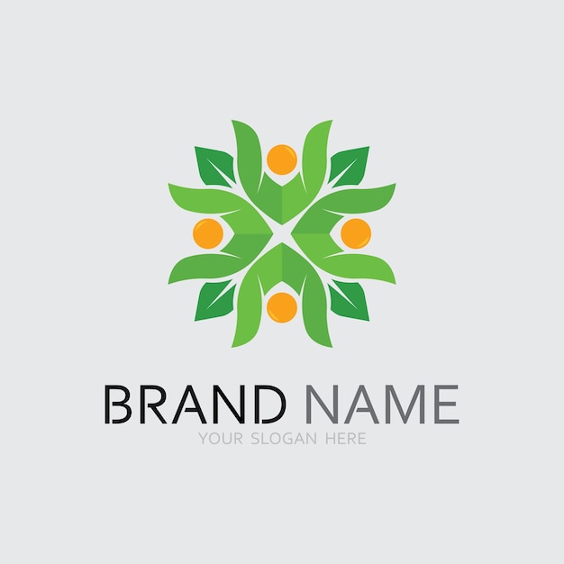 Diseño de logotipo de personas abstractas gente divertida gente sana deporte comunidad personas símbolo vector ilustración