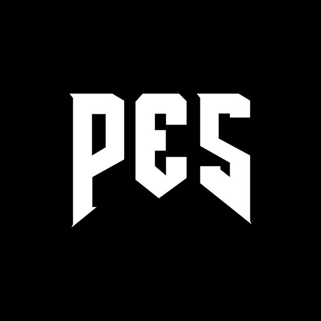 Diseño de logotipo PES para una empresa de tecnología PES diseño de logotipo de combinación de colores blanco y negro PES logo PES vector PES diseño PES icono PES alfabeto PES tipografía diseño de logotip