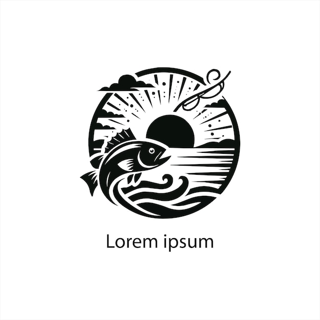 diseño del logotipo de la pesca