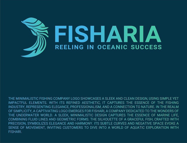 Diseño de logotipo de pescado minimalista para empresa pesquera