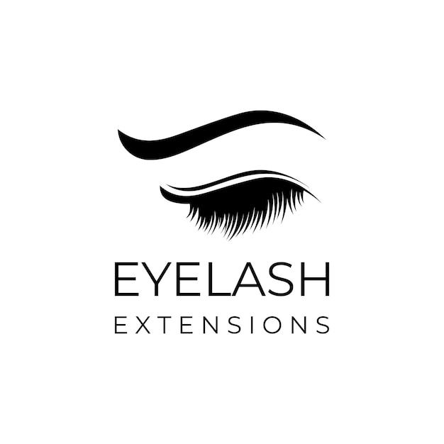 Diseño de logotipo de pestañas y cejas de mujer hermosa, lujosa y moderna Logotipo para salón de belleza de negocios tienda de pestañas de maquillaje